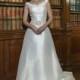 Style W437 by Alexia Bridal - Ivory  White Mikado  Satin Floor Bateau A-Line Capped Wedding Dresses - Bridesmaid Dress Online Shop