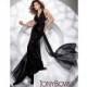 Tony Bowls Evenings Black Chiffon Dress with Sequins TBE21113 - Brand Prom Dresses
