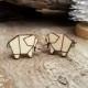 Origami Elephant Wooden Cufflinks Geometric Elephant Dad Grooms Best man Groomsman Rustic Wedding Birthday Gift Cuff links