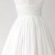 1950s Full Skirt Wedding Dress White Chiffon Vintage