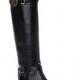 TORY BURCH Calista Riding Boot Black Leather
