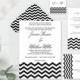 Black Chevron Wedding Invitation Suite Templates