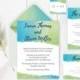 Watercolor Wedding Invitation Suite Templates, Envelope Liners, Printable Wedding Invitation, Details, Tags, Thank You, RSVP, DIY You Print - $18.00 EUR