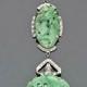 An Art Deco Jadeite Jade, Diamond And Platinum Necklace, Circa 1925.