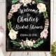 Printable Bridal Shower Welcome Sign Boho chic Bridal Shower decoration Chalkboard Bridal Shower banner Welcome Sign Shower idbs35 - $10.00 USD