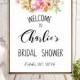 Bridal Shower Printable Welcome Sign Bridal Shower decoration Instant Download Bridal Shower banner Peonies Welcome Sign Shower Pink idbs21 - $10.00 USD