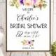 Welcome Bridal Shower Sign Download Bridal Brunch Plum Sign Bridal Shower DIY Welcome Gold Pink Printable Sign She Says I Do Sign idbs15 - $12.00 USD