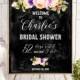 Chalkboard Bridal Shower Welcome Sign Bridal Brunch Sign Bridal Shower DIY Welcome Printable Sign Says I Do Sign Shower Pink idbs16 - $12.00 USD