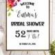 Bridal Shower Welcome Sign Garden Bridal Shower Welcome Countdown wedding sign Printable Sign Sign Shower pink Instant Download idbs6 - $12.00 USD