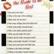Who Knows The Bride Best Bridal Shower Game Black White stripes Bridal Game Red Gold Confetti Printable Bridal game Card Download idkbg6 - $5.50 USD