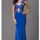 Long Lace Illusion Jersey Prom Dress - Brand Prom Dresses