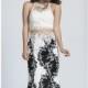 Black/White Two-Piece Embellished Gown by Dave and Johnny - Color Your Classy Wardrobe