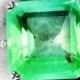 A Vintage 15.47CT Princess Cut Green Emerald Engagement Ring