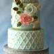 Blue Wedding With Roses — Round Wedding Cakes