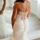 Sweetheart Mermaid Tiered Lace Wedding Dress Ruched With Sweep Train WD035
