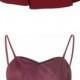 Simple A-Line Spaghetti Straps Satin Burgundy Short Homecoming Dress With Pleats,100 From DressyBridal