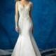 Style 9362 by Allure Bridals - Sleeveless Sheath Chapel Length V-neck Satin Floor length Dress - 2017 Unique Wedding Shop