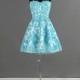 A-Line Sweetheart Natural Short-Mini Lace Capri Sleeveless Zipper Party Dress - Top Designer Wedding Online-Shop