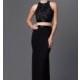 Beaded Top Two Piece Open Back Floor Length Prom Dress - Discount Evening Dresses 