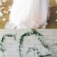 Simple Deep V-neck Sweep Train Ivory Wedding Dress With Pleats Backless
