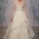 Look 16 by Monique Lhuillier - Lace Long sleeve Floor length A-line Illusion Dress - 2017 Unique Wedding Shop