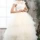 Fantastic Ball Gown Illusion Neckline Floor Length Tulle Wedding Dress CWXF13003 - Top Designer Wedding Online-Shop