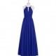 Royal_blue Azazie Cherish - Keyhole Chiffon Floor Length Halter Dress - Cheap Gorgeous Bridesmaids Store