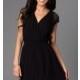 Short Black V-Neck Cap Sleeve XOXO Dress - Discount Evening Dresses 