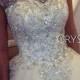 Bridal Ball Gown Wedding Dresses Dazzling Princess Luxury Bling Crystal Handmade