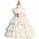 Blossom Ivory Three Layer Satin Bubble Dress w/ Detachable Sash & Flower Style: BL204 - Charming Wedding Party Dresses
