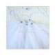 Flower girl dress white diamonte tutu tulle wedding birthday christening baptism - Hand-made Beautiful Dresses