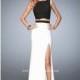 White/Black Gigi 22578 - 2-piece Sleeveless High Slit Jersey Knit Dress - Customize Your Prom Dress