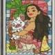Disney cross stitch pattern "Moana" pdf. Stained glass cross stitch pattern in pdf. Modern cross stitch patter in pdf. Instant download.
