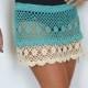 Crochet skirt blue skirt cotton lace skirt white boho skirt beach mini skirts lace skirt hippy festival skirt crochet white skirt cover up