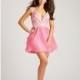 Aqua Madison James 17-110  Prom Dress 17110 - Short Chiffon Dress - Customize Your Prom Dress