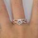 Twist Engagement Ring Setting - Rose Gold Twisted Band - Twisted Infinity Engagement Ring - Art Deco Promise Ring - 14k Gold Wedding Set