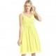 Daffodil Azazie Mikaela - V Neck Bow/Tie Back Chiffon Knee Length Dress - Charming Bridesmaids Store