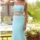 Aqua Blue Beaded Mermaid Gown by Omur Ozer - Color Your Classy Wardrobe