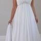 [$155.00] New A-Line Court Train Chiffon Plus Size Wedding Dress
