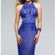 Royal Beaded Lace Open Back Gown by Faviana - Color Your Classy Wardrobe
