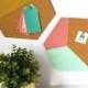 Hexagon Cork Boards - Custom Dorm Room Decor - Custom Color Cork Boards - Back to School - College Student Gift - Office Organization