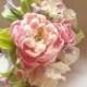 Bouquet peony  cold porcelain, bridal bouquet,  wedding bouquet, peony clay, a bouquet of flowers, clay flowers