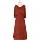 Rust Azazie Cristina MBD - Chiffon Cowl Tea Length Side Zip Dress - Cheap Gorgeous Bridesmaids Store