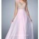 La Femme Prom Dress with Beaded Illusion Back - Discount Evening Dresses 