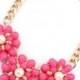 Candy Color Floral Bib Necklace - OASAP.com