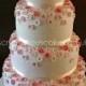 Wedding Cake (615) - Pink Daisies & Diamantes