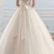 [127.99] Junoesque Tulle Bateau Neckline Ball Gown Wedding Dress  - Dressilyme.com