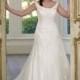 Sonsie by Veromia Style SON91604 by Sonsie - Ivory  White Lace  Organza Floor Scooped Fit and Flare Wedding Dresses - Bridesmaid Dress Online Shop