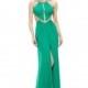 Hot Coral Johnathan Kayne 6008 - Chiffon Sexy Sheer Dress - Customize Your Prom Dress