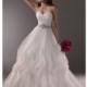 2017 Elegant Ball Gown Strapless with Crystal Belt Floor Length Organza Wedding Dress In Canada Wedding Dress Prices - dressosity.com